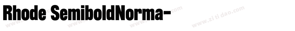 Rhode SemiboldNorma字体转换